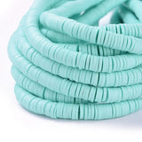 10 Flat Round Eco-Friendly Polymer Clay Beads for Jewelry Making