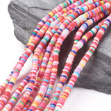 10 Flat Round Eco-Friendly Polymer Clay Beads for Jewelry Making