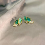 10 Pairs Leaf Earrings Ear Clip Gift Women's Jewelry
