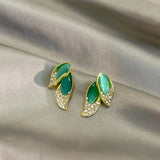 10 Pairs Leaf Earrings Ear Clip Gift Women's Jewelry