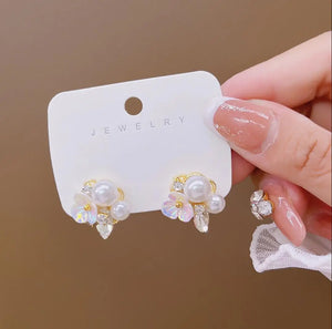 Vintage Flower Earring Ear Clip for Women Party Gift Lot of 10 Pairs