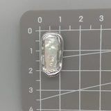 10 pcs Rectangle Pearl Beads Plated Edge Beads