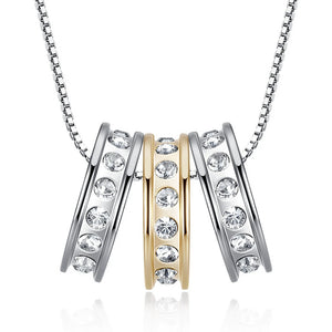 (10 pcs/lot) 3 Hoop Necklace Crystal necklaces & pendants