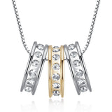 (10 pcs/lot) 3 Hoop Necklace Crystal necklaces & pendants