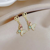 Colorful Butterfly Earrings - Set of 10, Ear Clip for Women