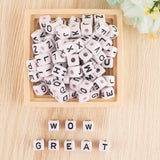 10MM Acrylic Letter Beads Cube Alphabet Jewelry Making DIY