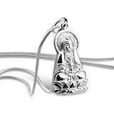 925 Silver Buddha Pendant Necklace for Men Women