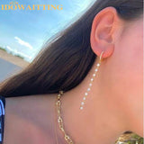 925 Silver Delicate Cz Tassel Dangling Earring