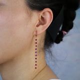 925 Silver Delicate Cz Tassel Dangling Earring