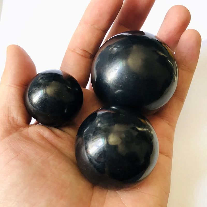 100% Natural Shungite Sphere Ball 30-60MM Energy Healing Stone