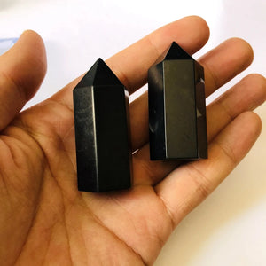 100% Natural Shungite Tower Point, 50MM 80MM