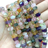 Natural Amethysts Citrines Prehnite Mix Faceted Stone Beads 6-11MM