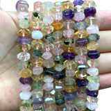 Natural Amethysts Citrines Prehnite Mix Faceted Stone Beads 6-11MM