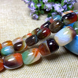 Natural Peacock Agate Stone Beads for Jewelry Making DIY Bracelet Necklace 15''