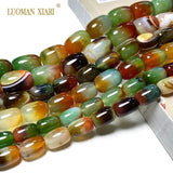 Natural Peacock Agate Stone Beads for Jewelry Making DIY Bracelet Necklace 15''