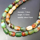 Natural Peacock Agate Stone Beads for Jewelry Making DIY Bracelet Necklace 15''