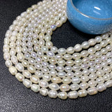 Freshwater Pearl A and AA Rice Shape Beads 4 6 8mm