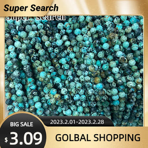 Natural African Turquoise Round Beads 2MM 3MM 4MM