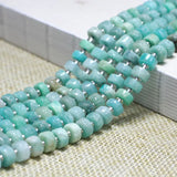 100% Natural Amazonite Rondelle Spacer Beads 4*6mm