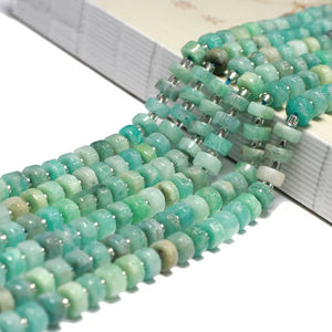 100% Natural Amazonite Rondelle Spacer Beads 4*6mm