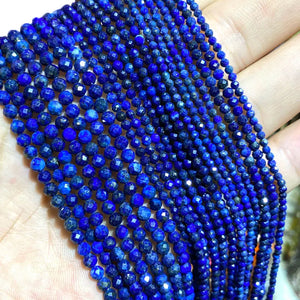 100% Natural Lapis Lazuli Round Beads 2MM-4MM