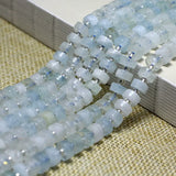 Natural Aquamarine Rondelle Spacer Beads 4*6mm