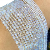 Natural Opal Faceted Round Beads 2-4MM
