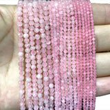 100% Natural Rose Quartz Pink Round Beads 2MM-4MM