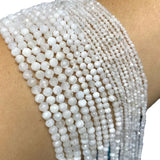 Natural Moonstone Faceted Round Beads 2MM 3MM 4MM