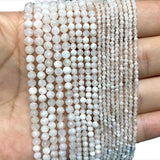 Natural Moonstone Faceted Round Beads 2MM 3MM 4MM