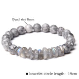 Natural Healing Mineral Stone Bracelet Distance Couple Bracelet Jewelry 8mm