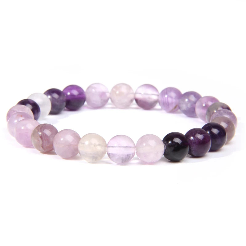 Natural Healing Mineral Stone Bracelet Distance Couple Bracelet Jewelry 8mm