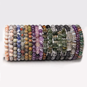 Natural Healing Mineral Stone Bracelet Distance Couple Bracelet Jewelry 8mm