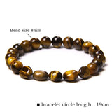 Natural Healing Mineral Stone Bracelet Distance Couple Bracelet Jewelry 8mm