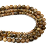 100% Natural Old Mine Sunstone Round Gem Stone Beads 6/8/10MM