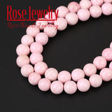 Natural Pink Deep Sea Shell Beads for Jewelry Making 6/8/10/12mm Strand 15''