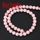 Natural Pink Deep Sea Shell Beads for Jewelry Making 6/8/10/12mm Strand 15''
