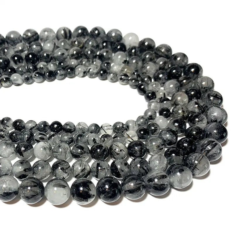 Natural Rutilated Quartz Stone Beads 6/8/10MM