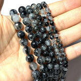 Natural Rutilated Quartz Stone Beads 6/8/10MM