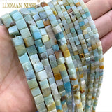 Natural Amazonite Square Spacer Beads 4/6/8MM