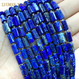 Natural Lapis Lazuli Faceted Spacer Beads for Jewelry Making