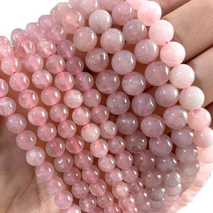 Natural Madagascar Rose Quartz Round Spacer Beads 6/8/10MM