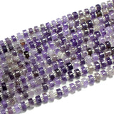 100% Natural Stone Purple Amethyst Rondelle Spacer Beads for Jewelry Making