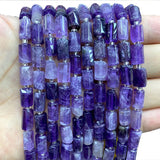 Natural Stone Purple Amethyst Faceted Spacer Beads 15''