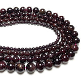 Natural Red Garnet Round Spacer Beads 4/6/8/10/12MM