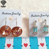 100 Pcs Plastic Earring Display Card Stud Organizer 4*3cm