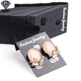 100 Pcs Plastic Earring Display Card Stud Organizer 4*3cm