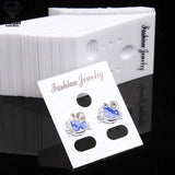 100 Pcs Plastic Earring Display Card Stud Organizer 4*3cm