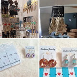 100 Pcs Plastic Earring Display Card Stud Organizer 4*3cm
