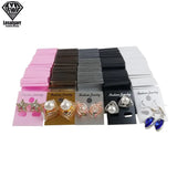 100 Pcs Plastic Earring Display Card Stud Organizer 4*3cm